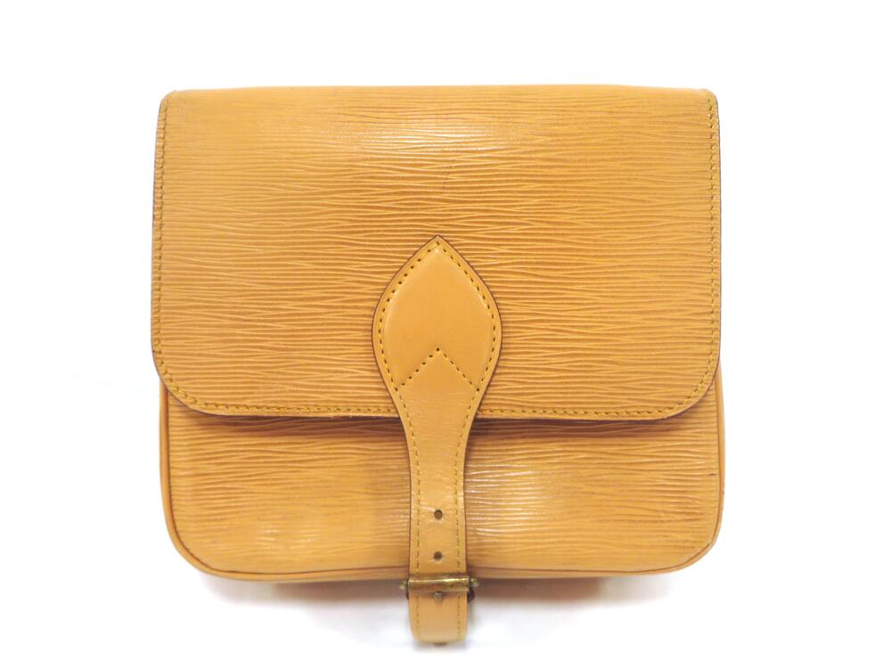 Louis Vuitton Cartouchiere Shoulder Bag Epi Beige Cream SS